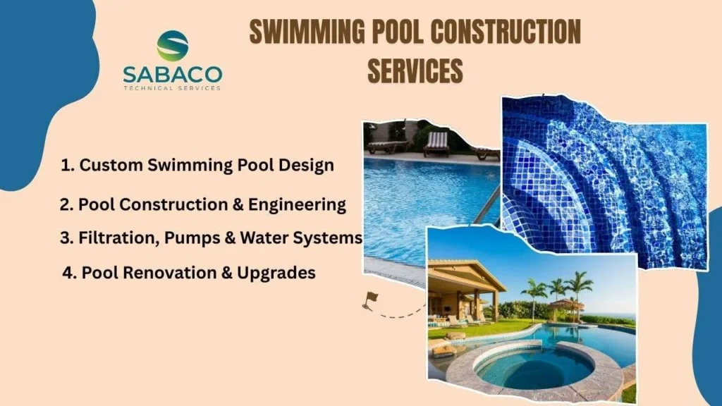 Swimming pool construction services