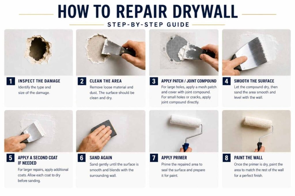Drywall repair in duubai